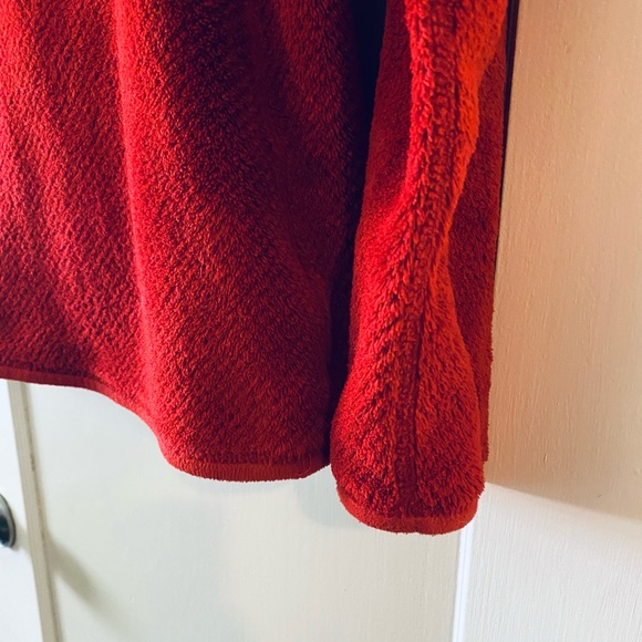 Fuzzy red Patagonia pullover synchilla sweater L - Picture 5 of 8